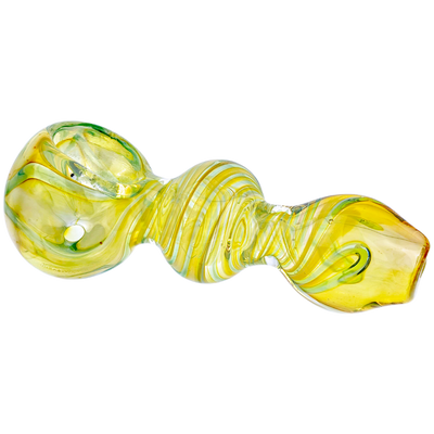 4.5" Fume Orb Body Color Swirl Hand Pipe - detail view