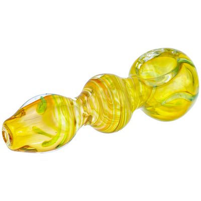 4.5" Fume Orb Body Color Swirl Hand Pipe - close-up view