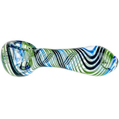 4.5" Two-Tone Over Clear Hand Pipe - alternate angle