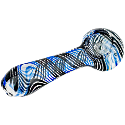 4.5" Two-Tone Over Clear Hand Pipe - detail view