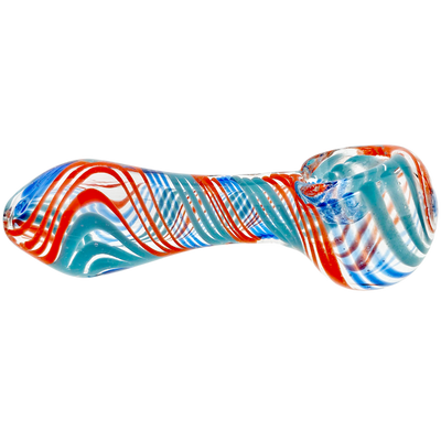 4.5" Two-Tone Over Clear Hand Pipe - scale reference