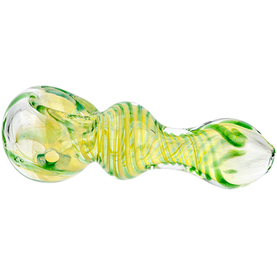 4" Fume w/ Single Color Line Swirl Hand Pipe - close-up view
