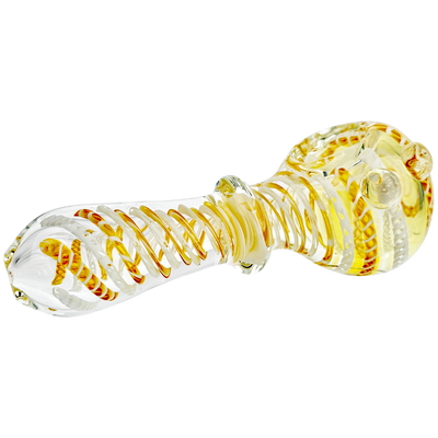 4.5" Color Cane Twist Maria Body Hand Pipe - close-up view