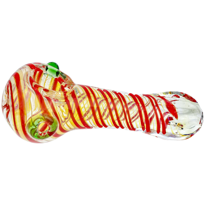 4.5" Fume Single Color Swirl w/ Color Accent Hand Pipe - alternate angle