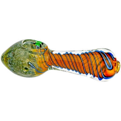 4.5" Fume Swirl Body Cone Head Hand Pipe - detail view