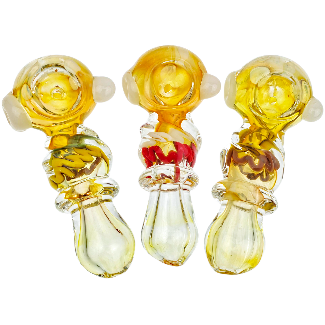 4" Fume w/ Color Accent Inside Out Body Twist Hand Pipe