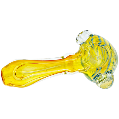 5" Swirl Head Fume Full Body Thick Hand Pipe - detail view