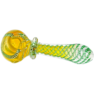 5" Fume w/ Color Twist Cane & Maria Neck Hand Pipe - alternate angle