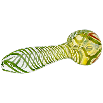 4.5" Fume w/ Color Swirl & Flower Head Hand Pipe