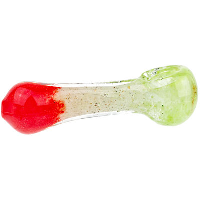 5" Tri Color Frit Thick Hand Pipe - detail view