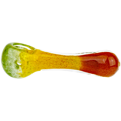 5" Tri Color Frit Thick Hand Pipe - alternate angle