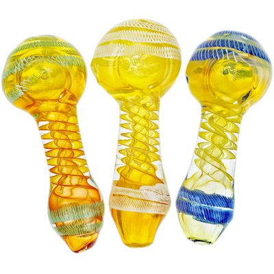 4.5" Twisted Cane Fume Hand Pipe