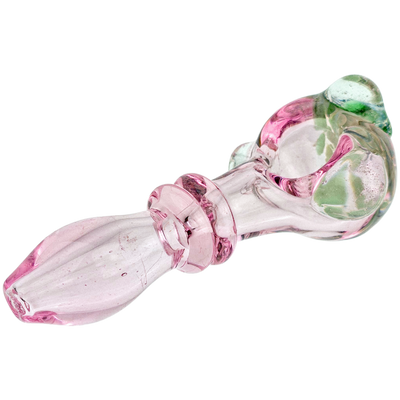 5" Assorted Pink Hand Pipe w/ Dots - detail view