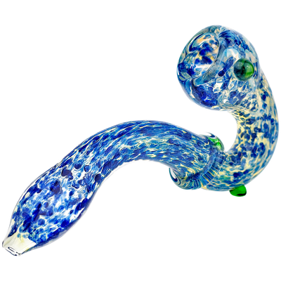 6" Blue Frit & Fume Sherlock - detail view