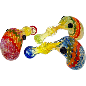 5″ RASTA FUME GLASS HAND PIPE
