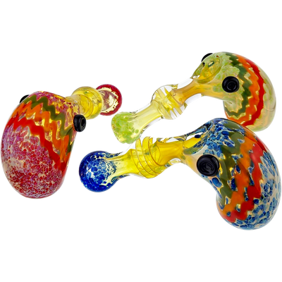 5″ RASTA FUME GLASS HAND PIPE