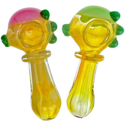 4.5" Color Dot & Face Accent Fume Maria Body Hand Pipe