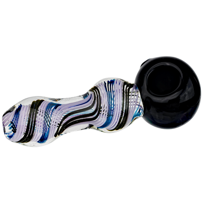 5" Thick Full Color Head Two-Tone Twisted Cane Body Hand Pipe