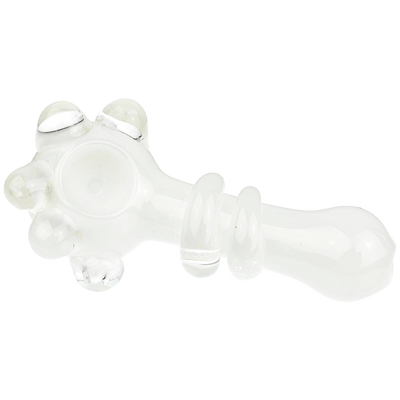 5" Solid Color Hand Pipe with Clear 4-Dot Accent