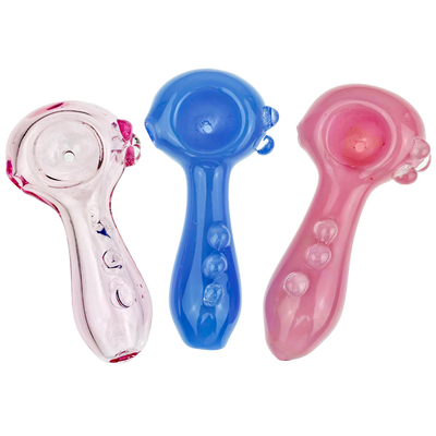 4" Triple-Dot Solid Color Hand Pipe