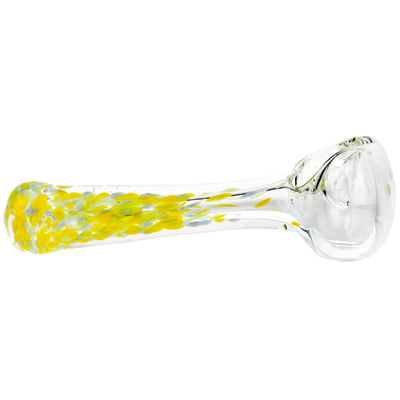 4.5" Clear w/ Multicolor Frit Mouth Hand Pipe