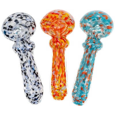 4" Rainbow Frit Maria Neck Hand Pipe