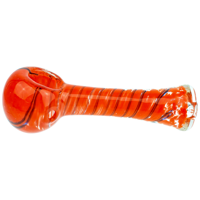 4" Flat Mouth Frit w/ Rasta Swirl Hand Pipe