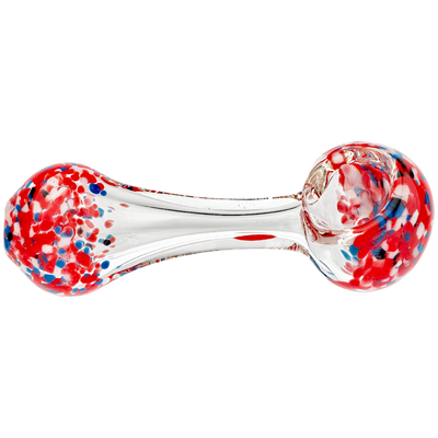 4" Multicolor Frit & Clear Hand Pipe