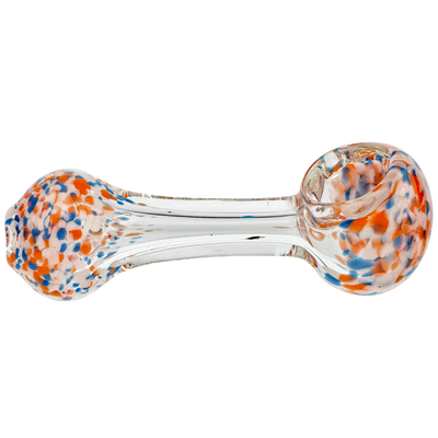 4" Multicolor Frit & Clear Hand Pipe