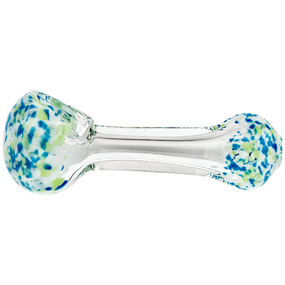4" Multicolor Frit & Clear Hand Pipe