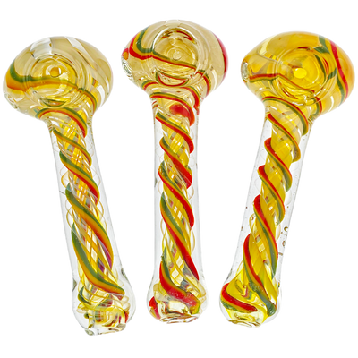 4.5" Fume Rasta Cane Hand Pipe