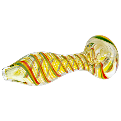 4" Fume Orb Mouth Rasta Swirl Hand Pipe