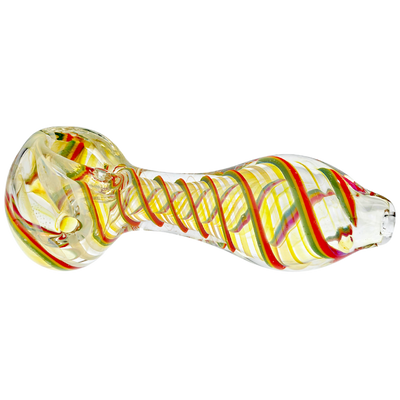 4" Fume Orb Mouth Rasta Swirl Hand Pipe