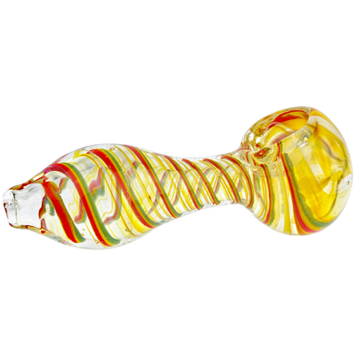 4" Fume Orb Mouth Rasta Swirl Hand Pipe