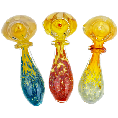 3.5" Fume Frit Maria Neck Flower Hand Pipe