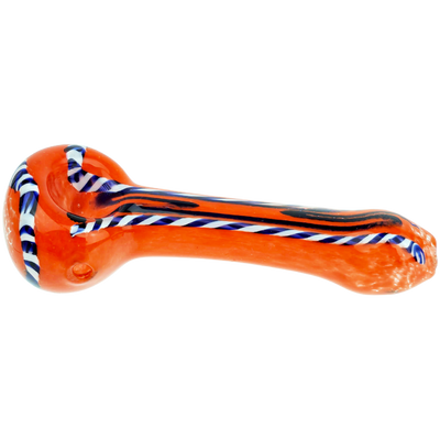 5" Frit Twisted Cane Accent Hand Pipe