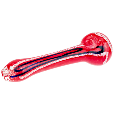 5" Frit Twisted Cane Accent Hand Pipe