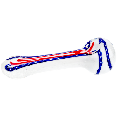 5" Frit Twisted Cane Accent Hand Pipe