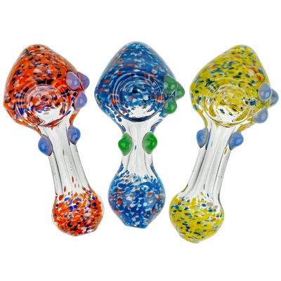 5" Frit & Clear Cone Hand Pipe