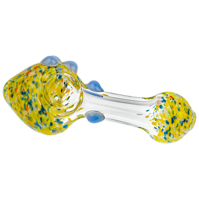 5" Frit & Clear Cone Hand Pipe