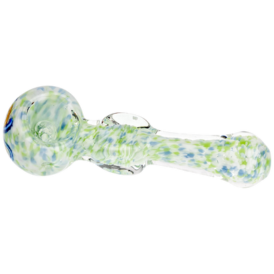 5" Rainbow Frit Square Body Hand Pipe
