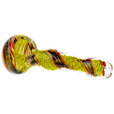 5" Multicolor Twisted Cane Orb Hand Pipe