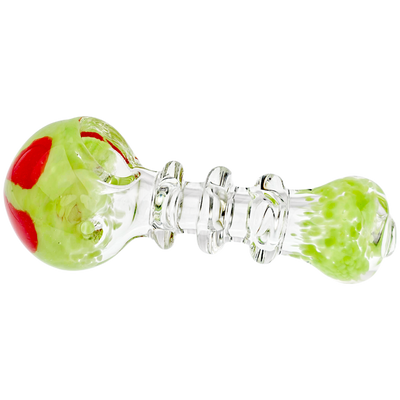 4.5" Frit & Clear Triple Maria Hand Pipe