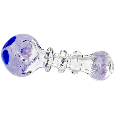 4.5" Frit & Clear Triple Maria Hand Pipe