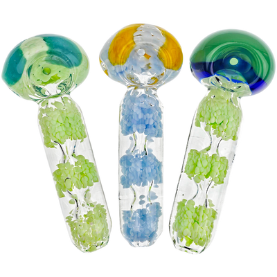 4.5" Frit & Clear Hand Pipe