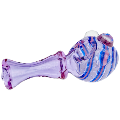 4.5" Purple & Color Cane Hand Pipe