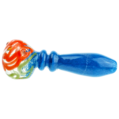 5" Squiggle Head Frit Body Hand Pipe