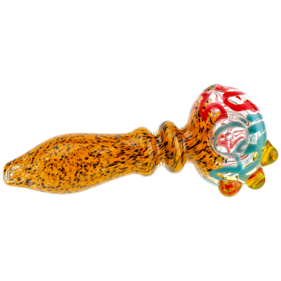 5" Squiggle Head Frit Body Hand Pipe
