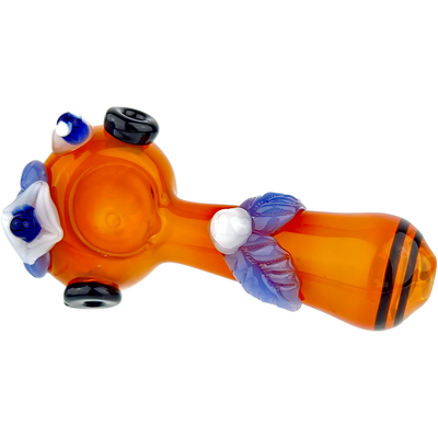 4.5″ FUME FLOWER & BEE GLASS HAND PIPE