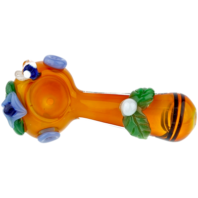 4.5″ FUME FLOWER & BEE GLASS HAND PIPE